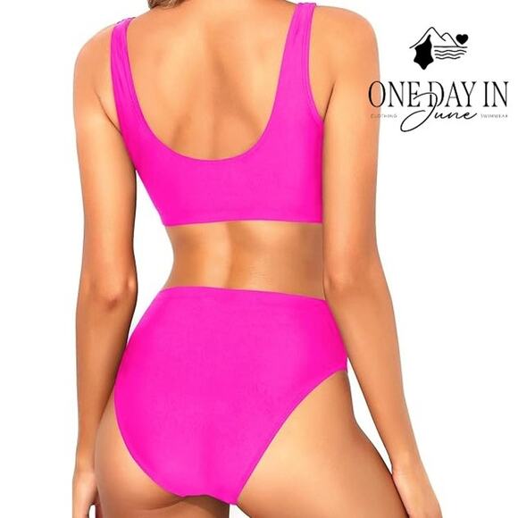 Tempt Me Crop Bikini Swimsuit Size L - Picture 2 of 7